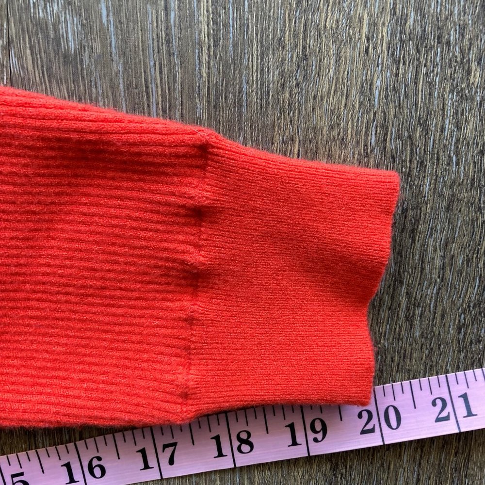 Express Orange Ribbed Boat Neck M Sweater - Picture 8 of 8
